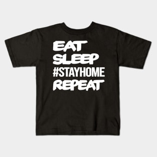 Stay Home Corona Virus Quarantine Home Office Covid-19 Kids T-Shirt